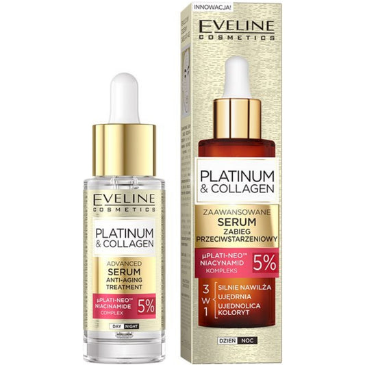 Eveline Cosmetics Platinum & Collagen 5% Complex Advanced Anti-Aging Treatment 30ml