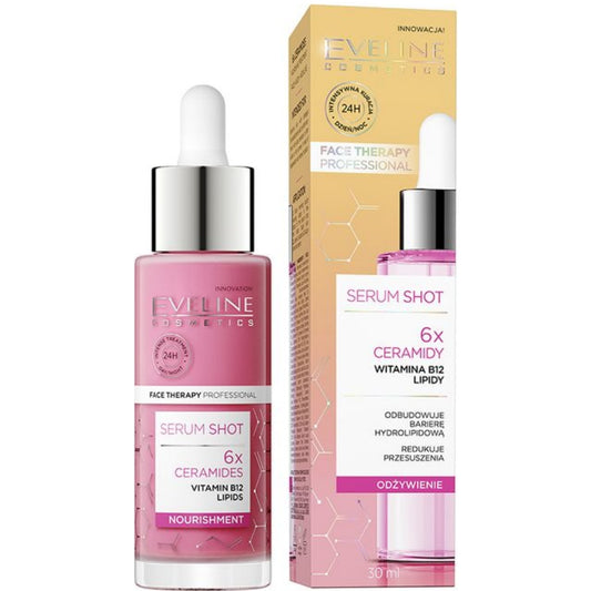 Eveline Cosmetics Face Therapy Professional Serum Shot 6x Ceramides Nourishment Treatment 30ml