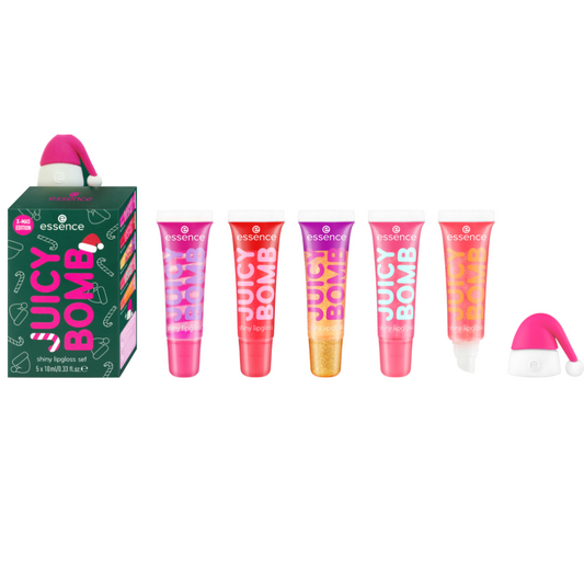 Essence X-Mas Edition Juicy Bomb Shiny Lip Gloss Set 5 x 2.4ml