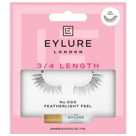 Eylure 3/4 Length 003 Featherlight Feel Strip Lashes Black