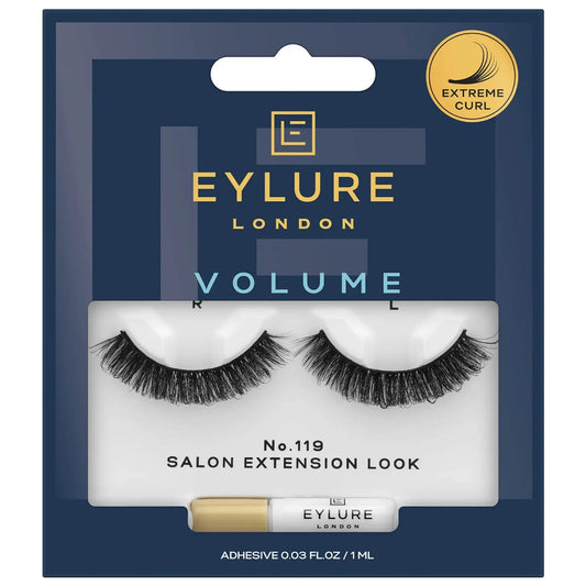 Eylure Extreme Curl 119 Salon Extension Look Volume Strip Lashes Black