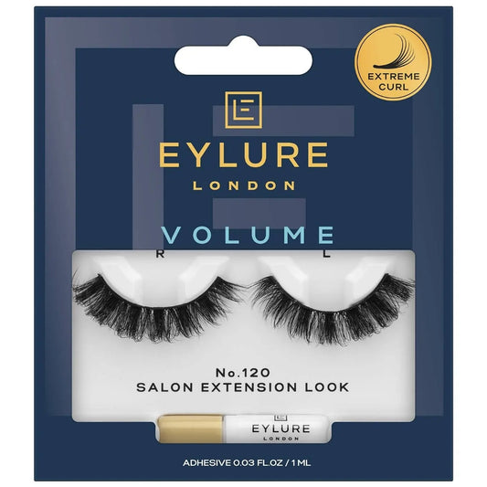 Eylure Extreme Curl 120 Salon Extension Look Volume Strip Lashes Black