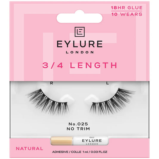 Eylure 3/4 Length 025 No Trim Strip Lashes Black