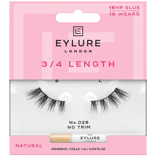 Eylure 3/4 Length 026 No Trim Strip Lashes Black