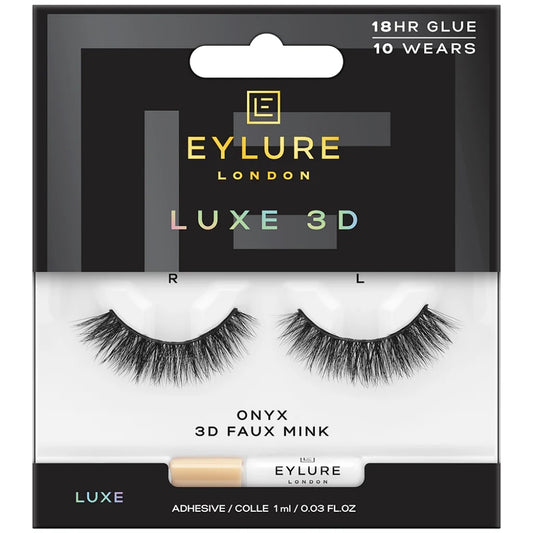 Eylure Luxe 3D Onyx 3D Faux Mink Strip Lashes Black