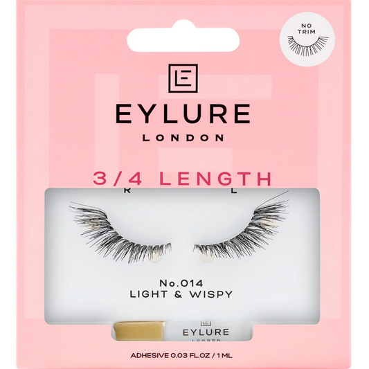 Eylure 3/4 Length 014 Light & Wispy Strip Lashes Black