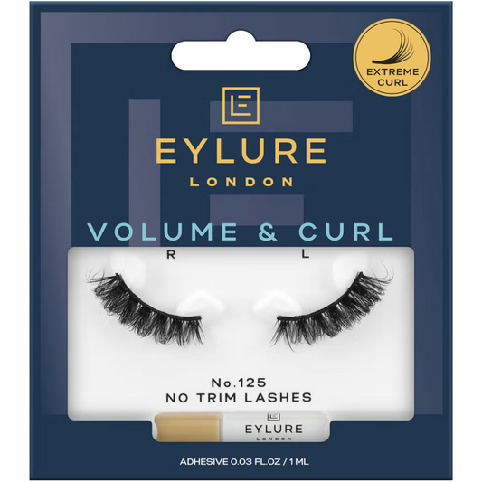 Eylure Volume & Curl 3/4 Length 125 Extreme Curl Strip Lashes Black