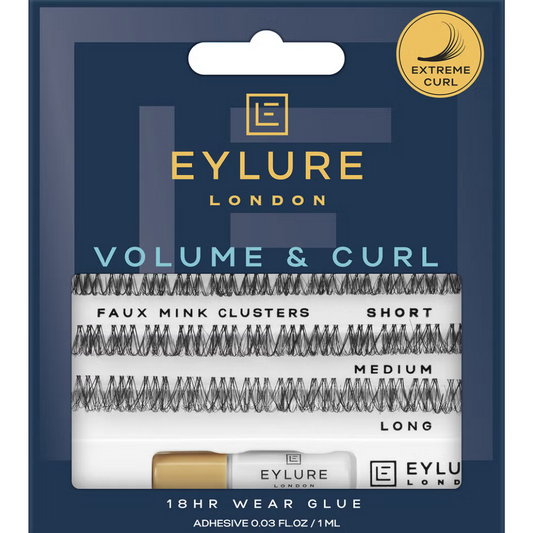 Eylure Volume & Curl Individual Assorted Length Lash Clusters Black