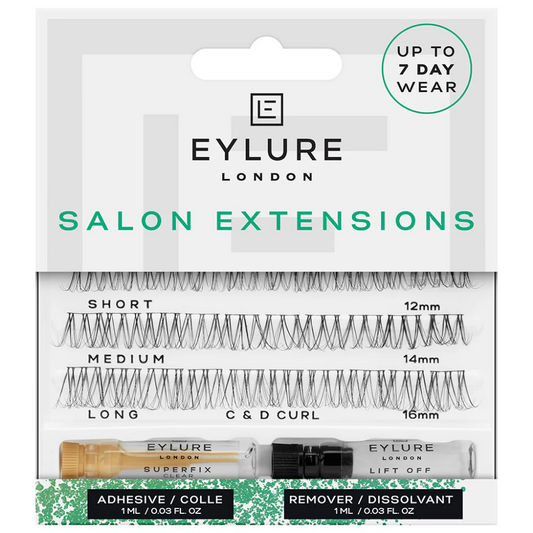 Eylure Salon Extensions Individual Lashes C & D Curl Black