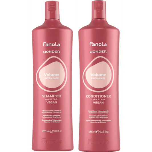 Fanola Wonder Volume Extra Care Shampoo & Conditioner Twin 2 x 1000ml