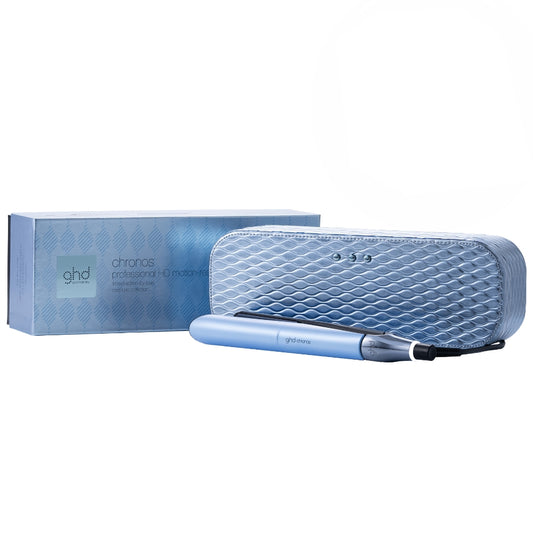 ghd Limited Edition Chronos Flat Iron Hair Straightener Icy Blue Gift Set