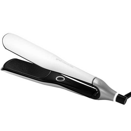 ghd Chronos Max Wide Plate Hair Straightener, 3x Faster Styling with 90% More Shine White