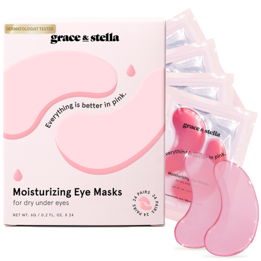 Grace & Stella Moisturising Pink Under Eye Masks Pack of 24