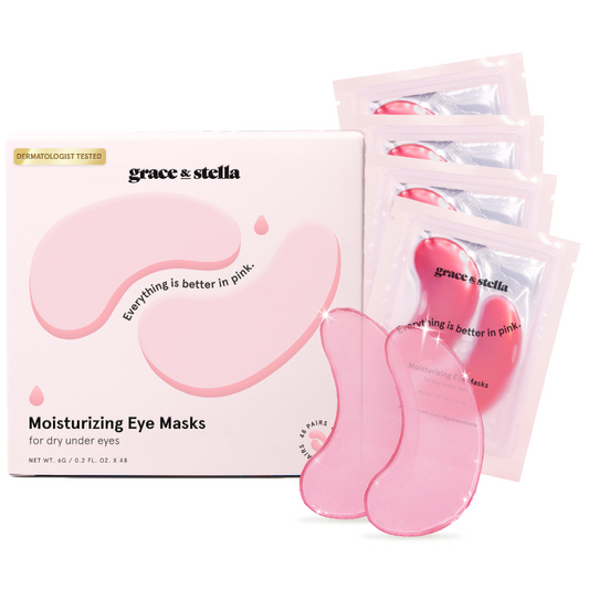 Grace & Stella Moisturising Pink Under Eye Masks Pack of 48