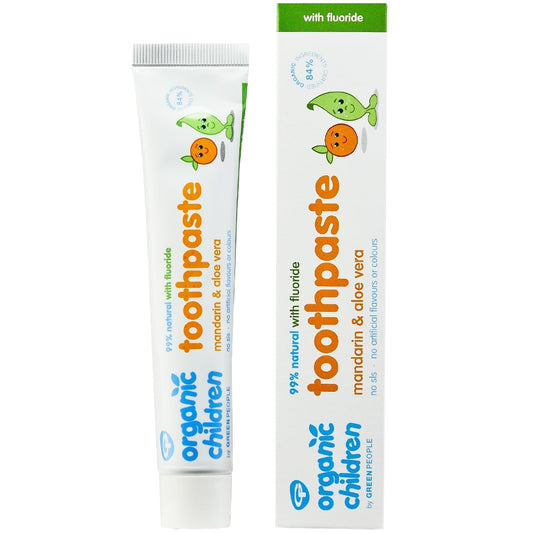 Green People Organic Children's Fluoride Toothpaste Mandarin & Aloe Vera 50ml