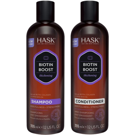 Hask Biotin Boost Thickening Shampoo & Conditioner Twin 2 x 355ml