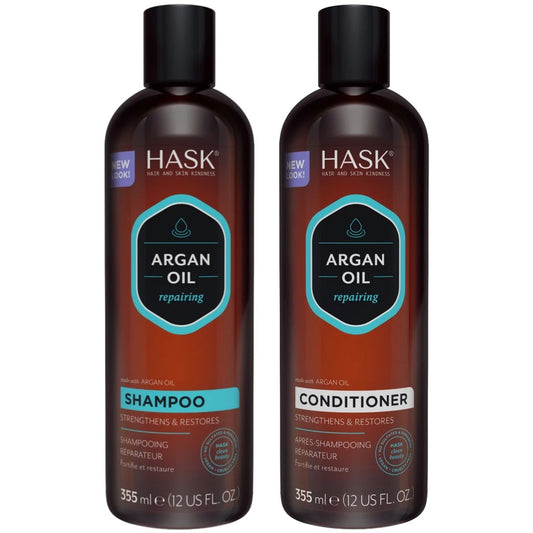 Hask Argan Oil Repairing Shampoo & Conditioner Twin 2 x 355ml