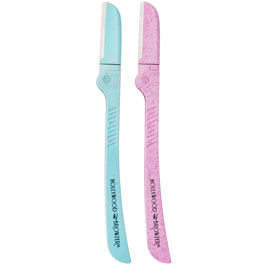 Hollywood Browzer Duo Browzer Hair Removal & Dermaplaning Tool Aqua + Rose