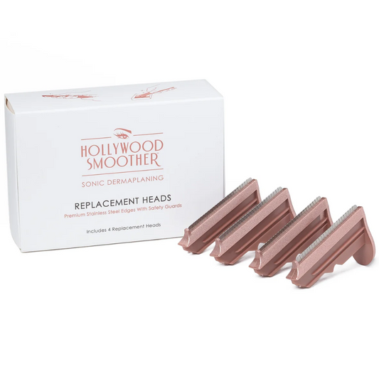 Hollywood Browzer Smoother Sonic Dermaplaner Replacement Heads Pack of 4