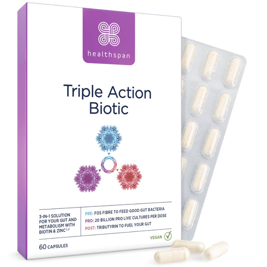 Healthspan Triple Action Biotic 60 Capsules