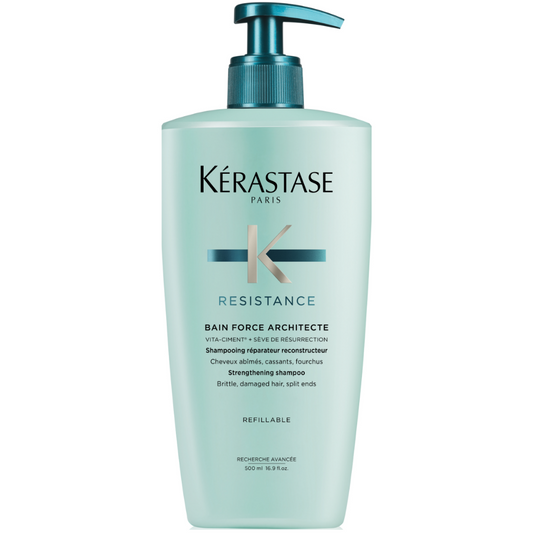 Kerastase Resistance Bain Force Architecte Strengthening Shampoo Refillable Bottle 500ml