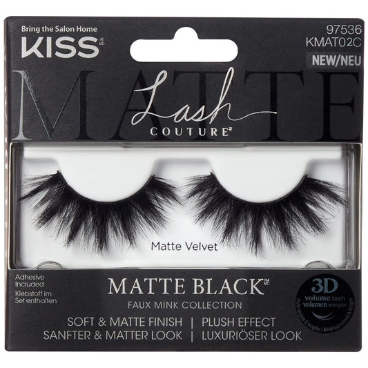 Kiss Matte Black Faux Mink Collection 02 Matte Velvet Black