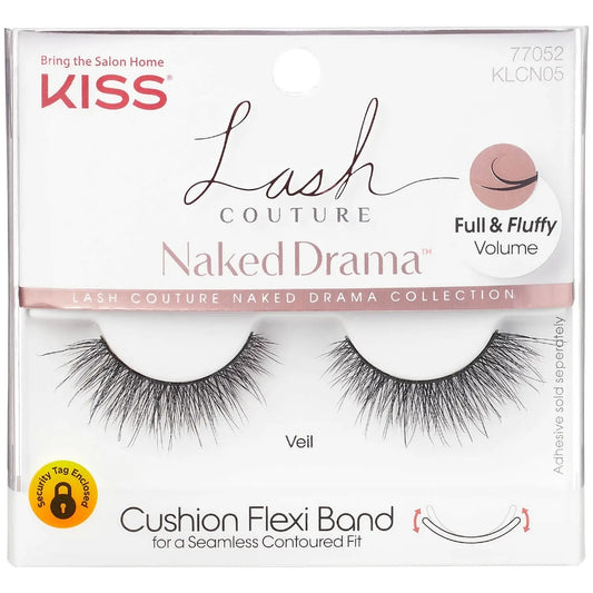 Kiss Lash Couture Naked Drama Collection Strip Lashes Veil Black