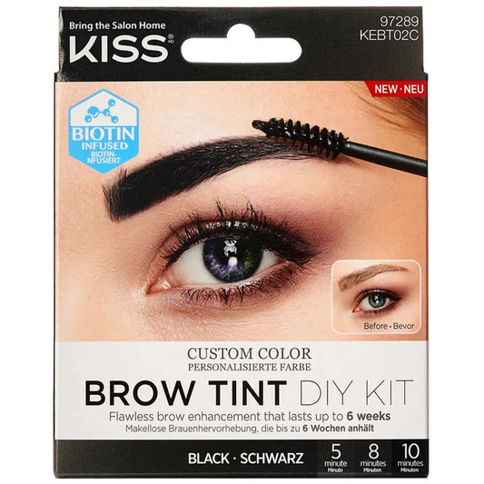 Kiss Biotin-Infused Custom Colour Brow Tint DIY Kit Black