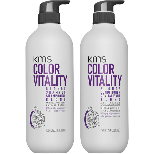 KMS Colour Vitality Blonde Anti-Brass Shampoo & Conditioner Twin 2 x 750ml