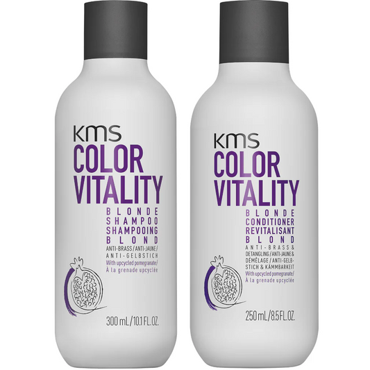 KMS Colour Vitality Blonde Anti-Brass Shampoo 300ml & Conditioner 200ml Twin