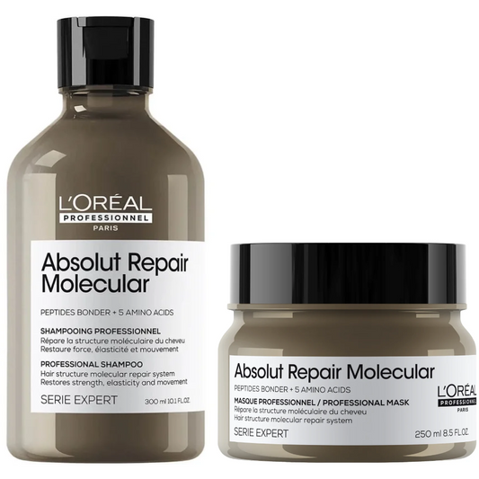 L'Oreal Professionnel Serie Expert Absolut Repair Molecular Shampoo 300ml & Treatment Mask 250ml Twin