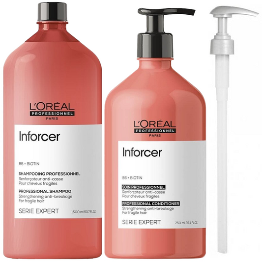 L'Oreal Professionnel Serie Expert Inforcer Strengthening Anti-Breakage Shampoo 1500ml & Conditioner 750ml Twin