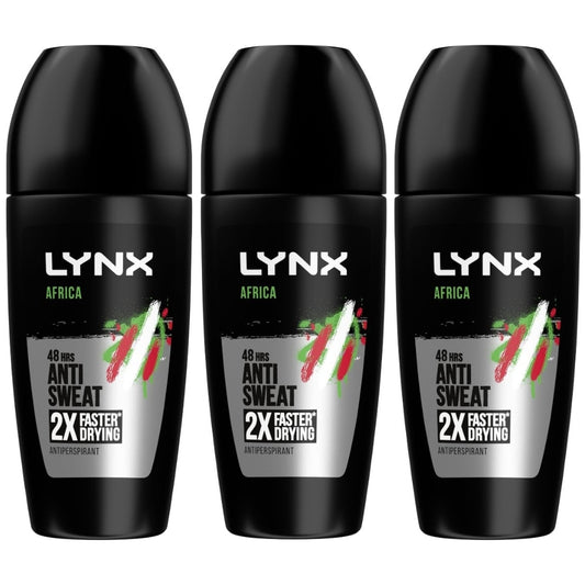 Lynx Africa Anti-Perspirant Deodorant Roll-On Trio 3 x 50ml