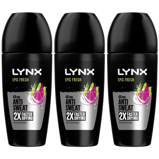 Lynx Epic Fresh Anti-Perspirant Deodorant Roll-On Trio 3 x 50ml