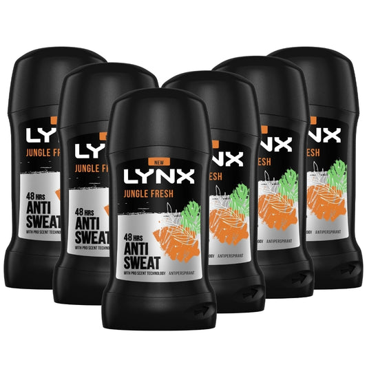 Lynx Jungle Fresh Anti-Perspirant Deodorant Stick Multipack 6 x 50ml