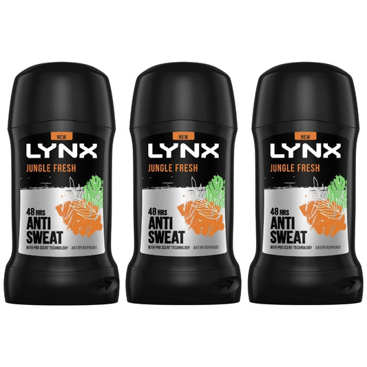 Lynx Jungle Fresh Anti-Perspirant Deodorant Stick Trio 3 x 50ml