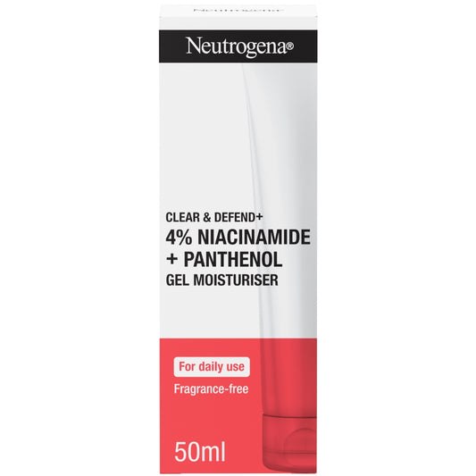 Neutrogena Clear & Defend+ 4% Niacinamide & Panthenol Gel Moisturiser 50ml