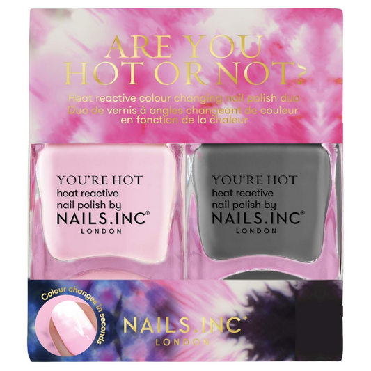 Nails Inc. Are You Hot or Not Heat Reactive Colour Changing Nail Polish Duo 2 x 14ml