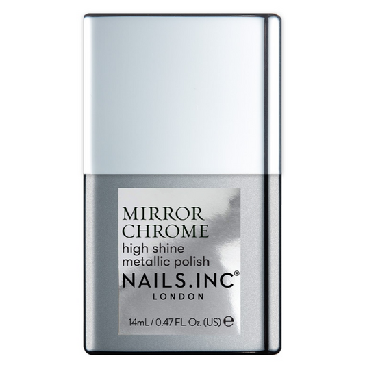 Nails Inc. Mirror Chrome Silver Served High Shine Metallic Nail Polish 14ml