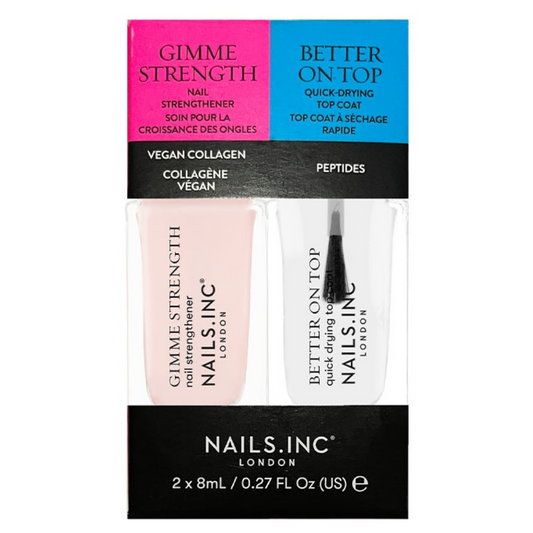 Nails Inc. Gimme Strength & Better On Top Mini Nail Treatment Duo 2 x 8ml