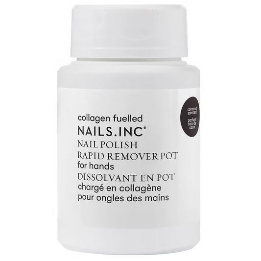 Nails Inc. Vegan Collagen Fuelled Nail Polish Rapid Remover Pot White 50ml