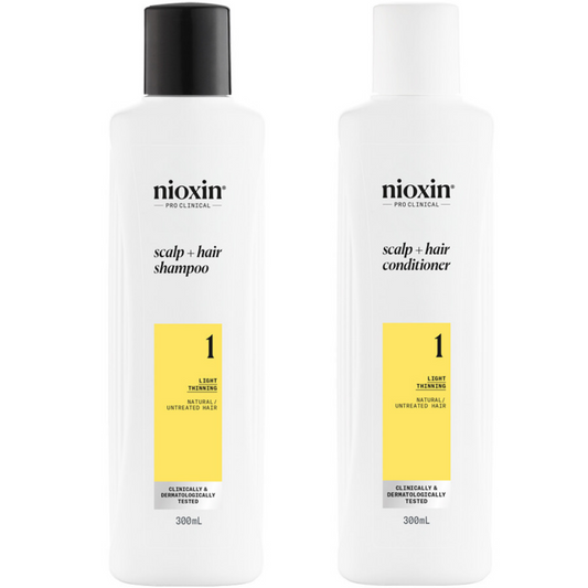 Nioxin System 1 Shampoo & Conditioner Twin for Natural Hair with Light Thinning 2 x 300ml