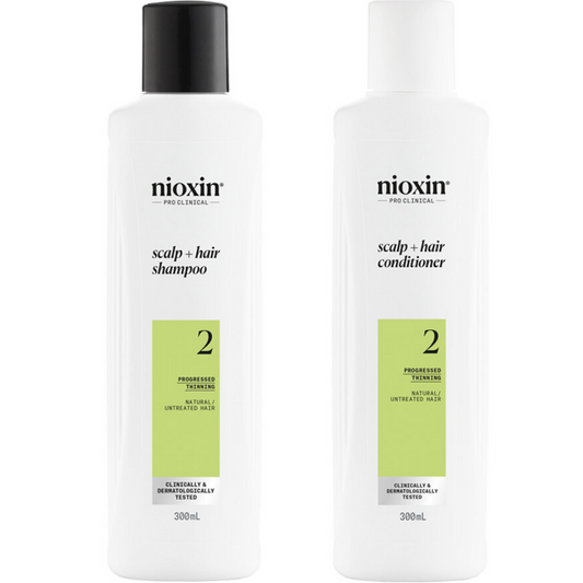 Nioxin System 2 Shampoo & Conditioner Twin for Natural Hair with Progressed Thinning 2 x 300ml