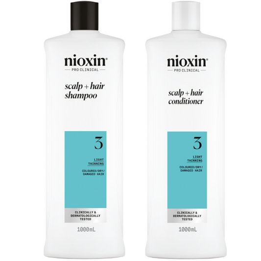 Nioxin System 3 Shampoo & Conditioner Twin for Coloured Hair with Light Thinning 2 x 1000ml