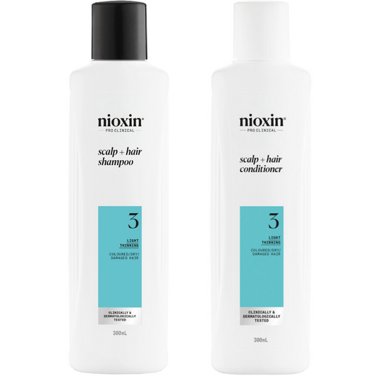 Nioxin System 3 Shampoo & Conditioner Twin for Coloured Hair with Light Thinning 2 x 300ml