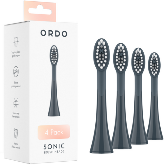 Ordo Sonic Brush Heads Charcoal Grey Pack of 4