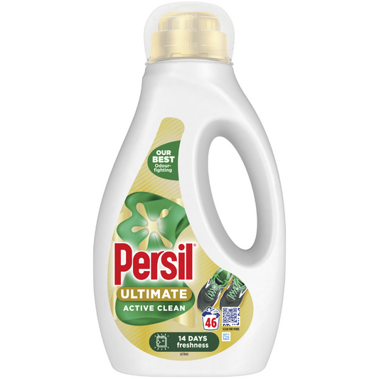 Persil Ultimate Active Clean Bio Liquid Laundry Washing Detergent 46 Washes 1242ml