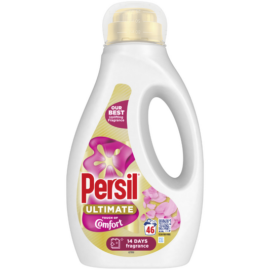 Persil Ultimate Touch Of Comfort Bio Liquid Laundry Washing Detergent 46 Washes 1242ml