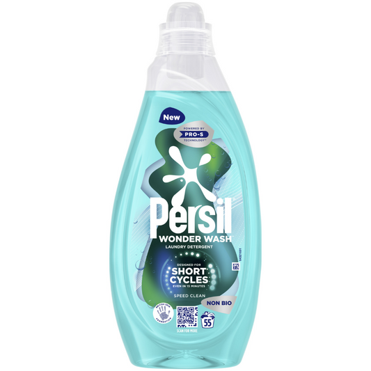 Persil Wonder Wash Speed Clean Non-Bio Liquid Laundry Detergent 55 Washes 1485ml