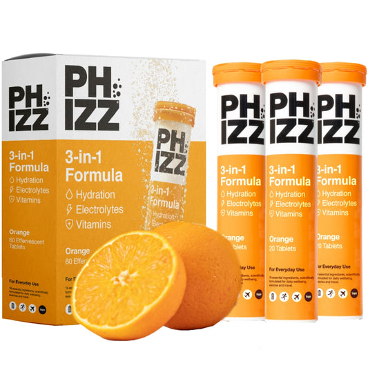 Phizz Orange 3-in-1 Multivitamin Hydration Tablets 60 Tablets